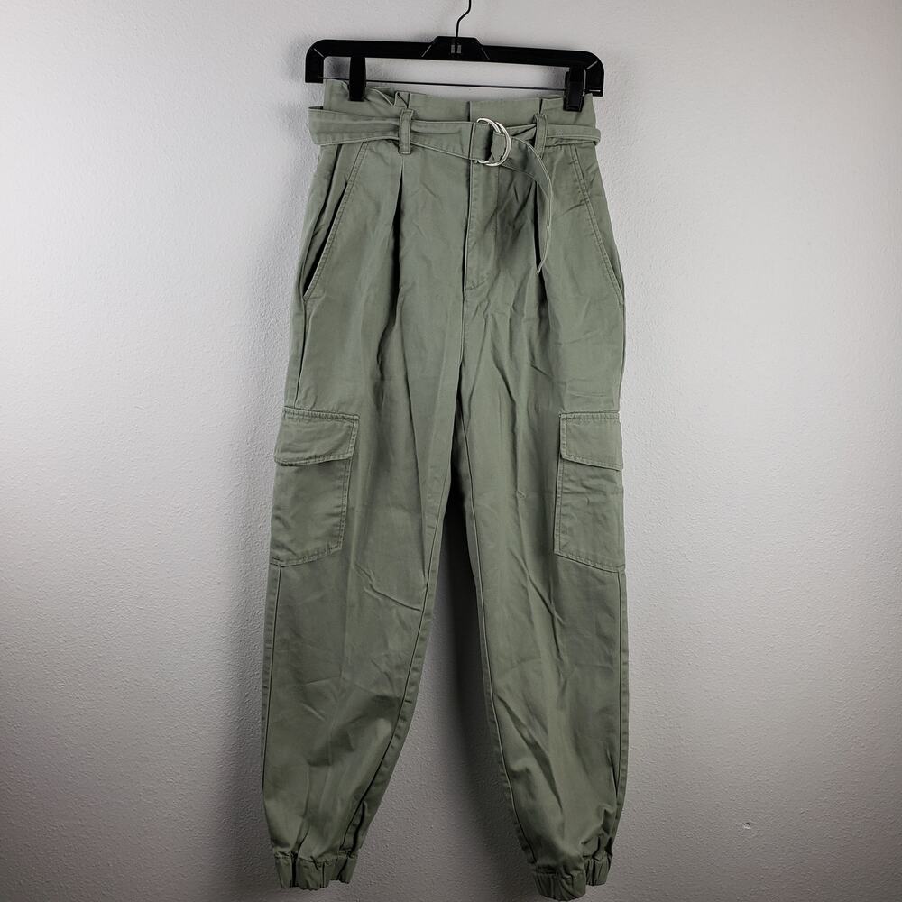 Aritzia Sunday‎ Best Women's S Gravity Belted Cargo Pants Sage Green Gorpcore
